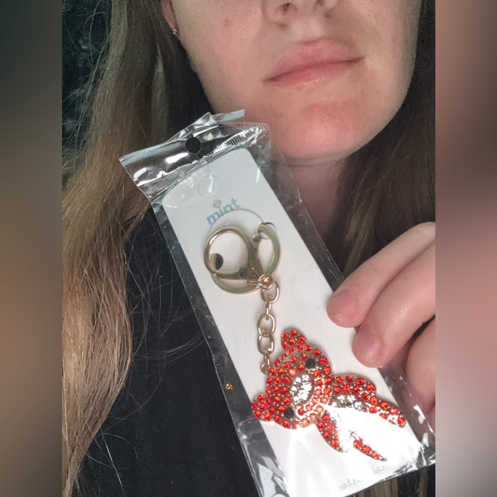 Mint Bear Bedazzled Keychain - Picture 3 of 5